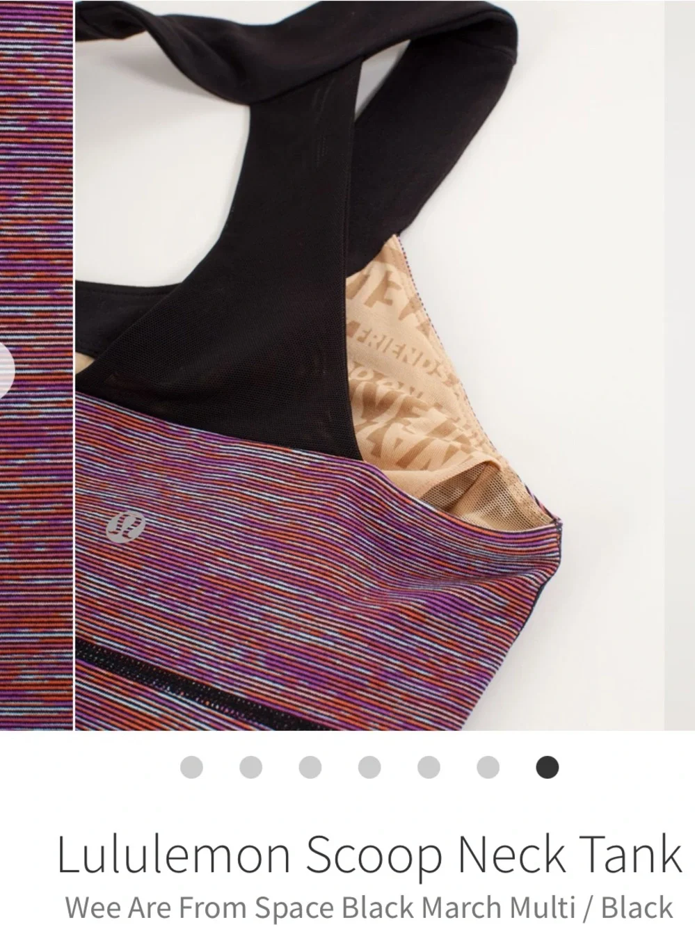 Lululemon Scoop Neck Tank Wee Are From Space Black March Multi/Black
